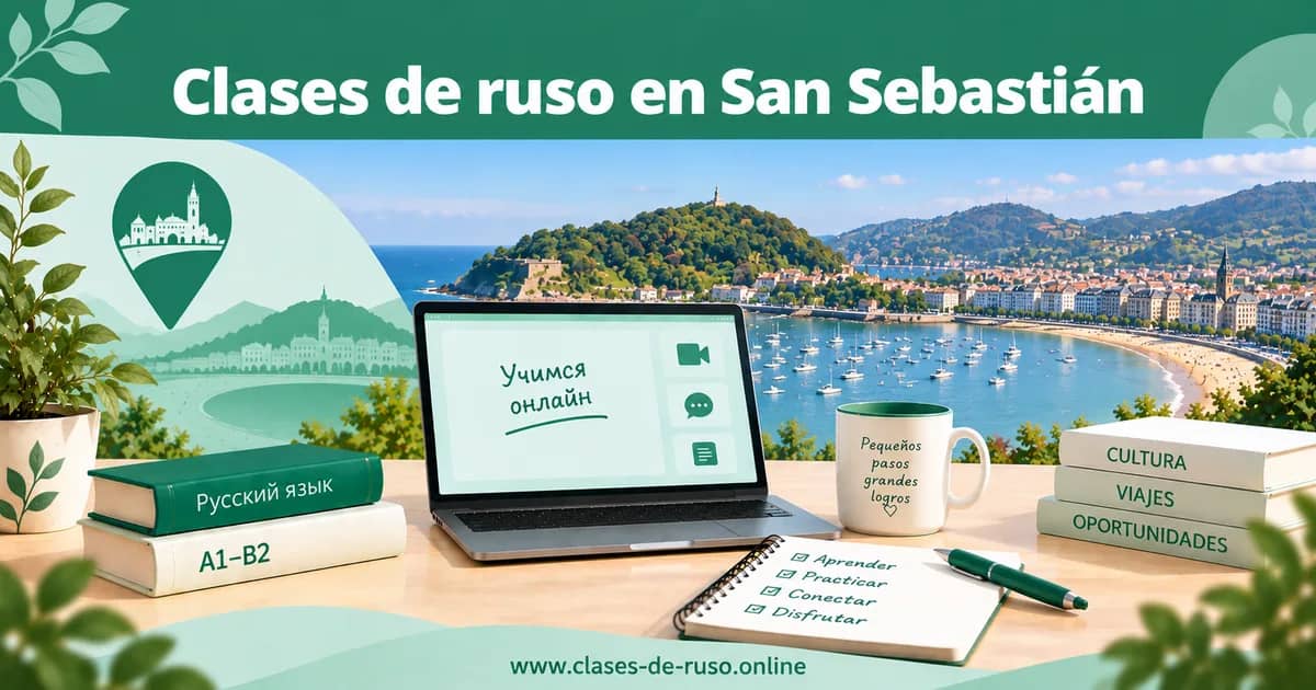 Tarjeta para compartir: Clases de ruso en San Sebastián